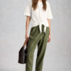White Stuff Embroidered Tie Hem Top Bril White on model