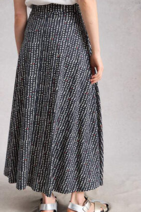 White Stuff Jada Jersey Maxi Skirt Navy Multi on model