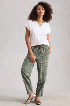 White Stuff Nelly embroidered tee in brilliant white