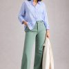 White Stuff Sophie Jacquard Shirt in blue multi