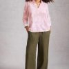 White Stuff Sophie Jacquard Shirt in pink multi