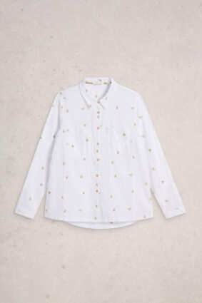 The White Stuff Sophie Organic Cotton Shirt Ivory Mlt is a timeless wardrobe staple that brings an effortless feel to everyday dressing.