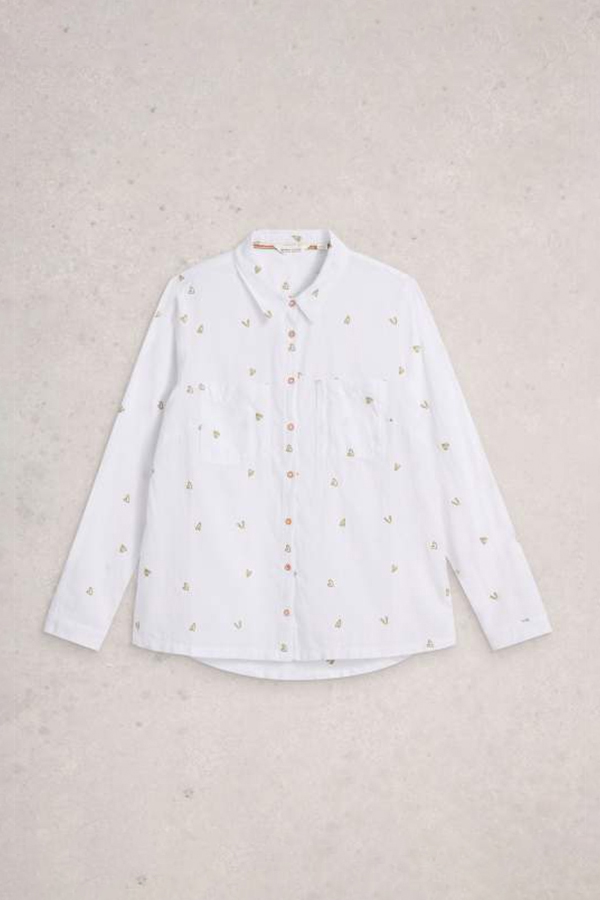 The White Stuff Sophie Organic Cotton Shirt Ivory Mlt is a timeless wardrobe staple that brings an effortless feel to everyday dressing.