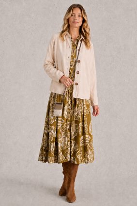 White Stuff Tiggy Phone Bag in natural multi
