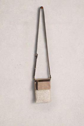 White Stuff Tiggy Phone Bag in natural multi
