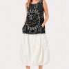 Black Label Skirt Off White designed with gathered cargo-inspired pockets and subtle seam detailing