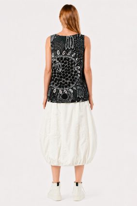 Black Label Skirt Off White designed with gathered cargo-inspired pockets and subtle seam detailing