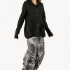 Black Label Trousers Black Print designed with softly gathered cuffs and discreet side pockets