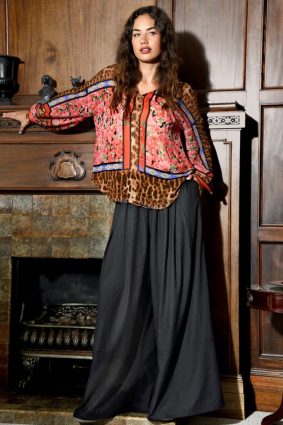Curate A Fresh Take Blouse Leopard Rose