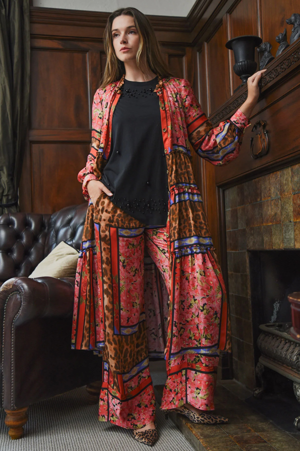Curate Kick Start Pant Leopard Rose