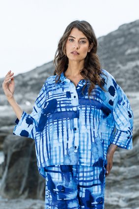 Kokomarina Sora Shirt Original relaxed fit coastal style with three-quarter sleeves
