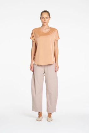 Mela Purdie Fawn Barrel Leg Pant - Relaxed Wide-Leg Fit