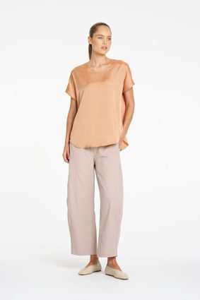 Mela Purdie Fawn Barrel Leg Pant - Relaxed Wide-Leg Fit