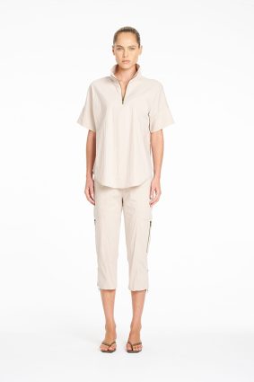 Mela Purdie Half Zip Shirt in Hay