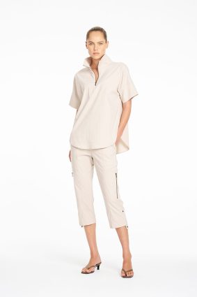 Mela Purdie Half Zip Shirt in Hay