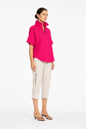 Mela Purdie Half Zip Shirt Raspberry