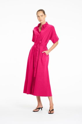 Mela Purdie Pace Dress Raspberry