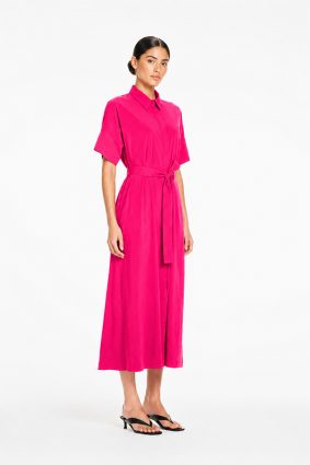 Mela Purdie Pace Dress Raspberry