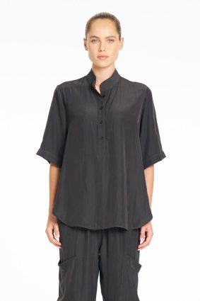 Mela Purdie Tab Swish Top in Plaza Bark