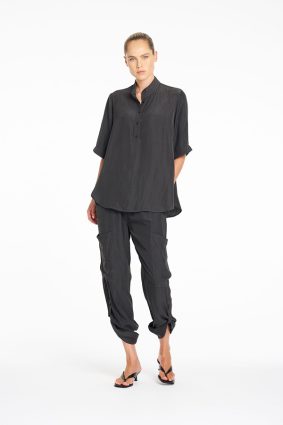 Mela Purdie Tab Swish Top in Plaza Bark