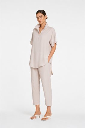Mela Purdie Tapered Flat Pant Fawn