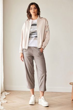 Peruzzi Blouson Jacket With Zip Sand bomber style