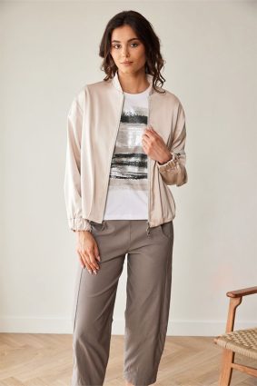 Peruzzi Blouson Jacket With Zip Sand bomber style