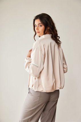 Peruzzi Blouson Jacket With Zip Sand bomber style