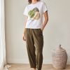 Peruzzi white crew neck t-shirt with abstract black taupe and silver brushstroke print