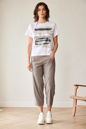 Peruzzi Print T-Shirt White with abstract front print