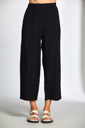 Peruzzi Relaxed Trouser Black high-waisted wide leg trouser