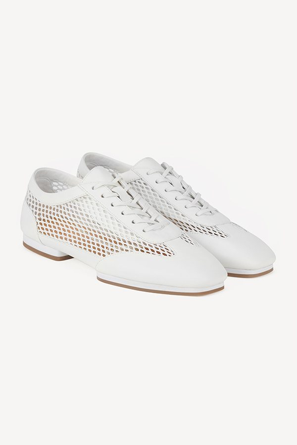 Rollie Remy White lace-up shoe with mesh panel detail