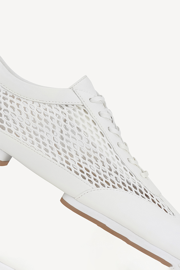 Rollie Remy White lace-up shoe with mesh panel detail