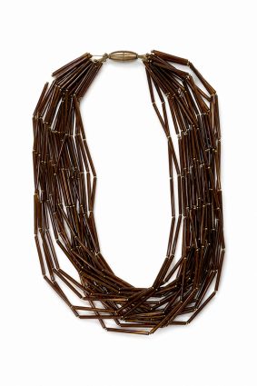 Rosalba Galati Glass Beads Bronze Necklace