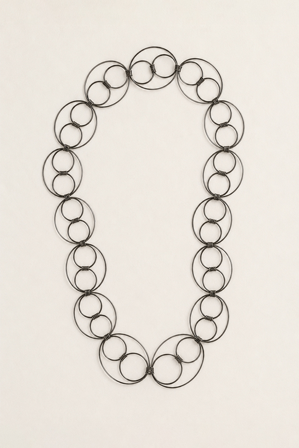 Rosalba Galati Hoop Necklace Steel
