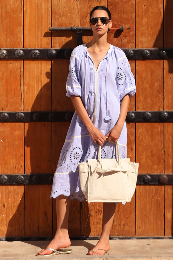 Rose and Rose Magnolia Blended Dress in Banker Blue