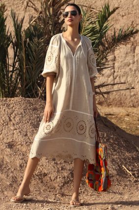 Rose and Rose Magnolia Blended Dress in Natural