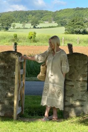 Rose and Rose Magnolia Blended Dress in Natural