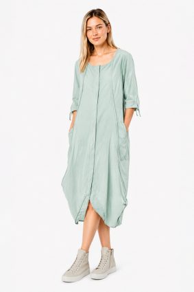 Black Label Mint 3/4 Sleeve Cocoon Dress with Tie Detail