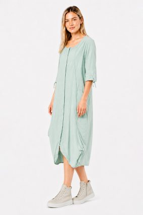 Black Label Mint 3/4 Sleeve Cocoon Dress with Tie Detail