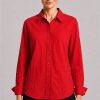 Dress Addict Cotton Printed Rouge Red Top with Button-Front Styling and Relaxed Fit