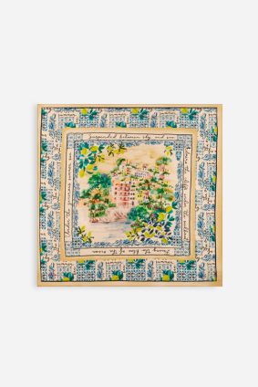 Johnny Was Silk Scarf Olympe – Women's Designer 100% Silk Printed Floral Fashion Scarf