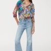 Johnny Was The Audrey Tunic Evie – Women's Designer 100% Silk Patchwork Print Long-Sleeve Tunic Top