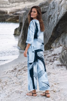 Kokomarina Urazo Pant Original - Flowing Wide-Leg Abstract Print Pant