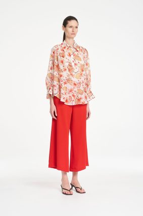 Mela Purdie Atrium Top in Herbarium floral print paired with papaya pants