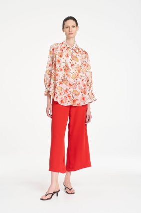 Mela Purdie Atrium Top in Herbarium floral print paired with papaya pants