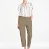 Mela Purdie Bow Pant in Olive featuring a clean, cropped silhouette and sophisticated tailored design