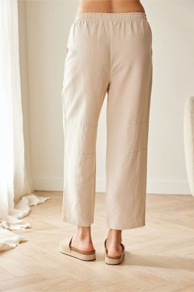 Peruzzi Linen Trouser Sand featuring a re