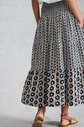 White Stuff Marissa Jersey Maxi Skirt Blackprint