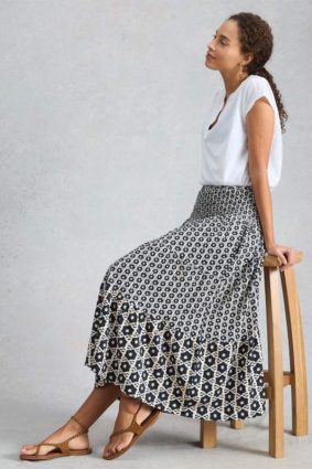 White Stuff Marissa Jersey Maxi Skirt Blackprint